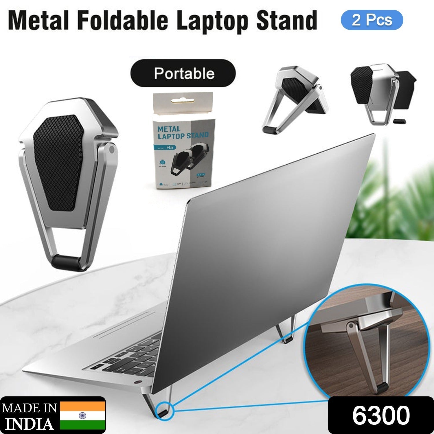 6300 Mini Premium Metal Folding Portable Stand Compatible with Every Laptop, Keyboard and Tablet 6300 Mini Premium Metal Folding Portable Stand Compatible with Every Laptop, Keyboard and Tablet